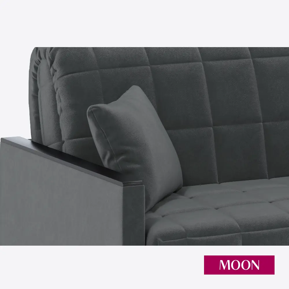 Фото 15 Диван раскладной Moon family 134 135x90x104 см велюр цвет серый Фото 15 Диван раскладной Moon family 134 135x90x104 см велюр цвет серый