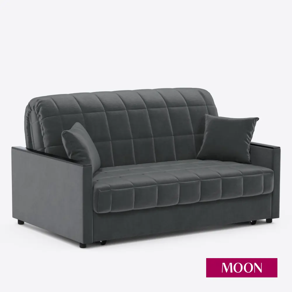 Фото 10 Диван раскладной Moon family 134 135x90x104 см велюр цвет серый Фото 10 Диван раскладной Moon family 134 135x90x104 см велюр цвет серый