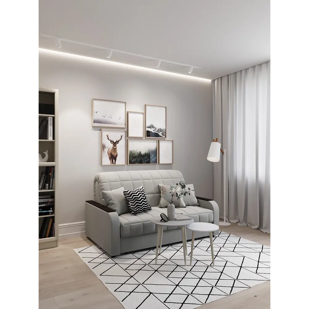 Фото 4 Диван раскладной Moon family 044 Z000095 163x90x104 см велюр цвет светло-серый Фото 4 Диван раскладной Moon family 044 Z000095 163x90x104 см велюр цвет светло-серый