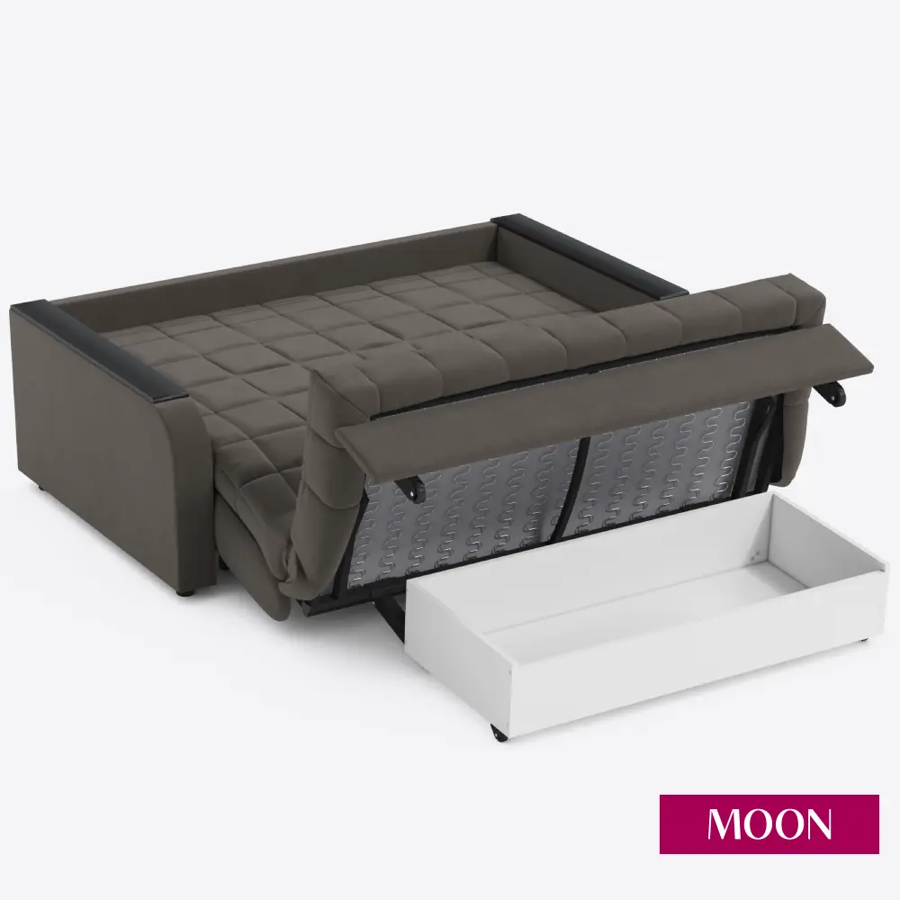 Фото 17 Диван раскладной Moon family 044 143x90x104 см велюр цвет коричневый Фото 17 Диван раскладной Moon family 044 143x90x104 см велюр цвет коричневый