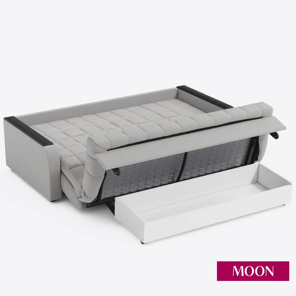 Фото 17 Диван раскладной Moon family 044 203x90x104 см велюр цвет светло-серый Фото 17 Диван раскладной Moon family 044 203x90x104 см велюр цвет светло-серый