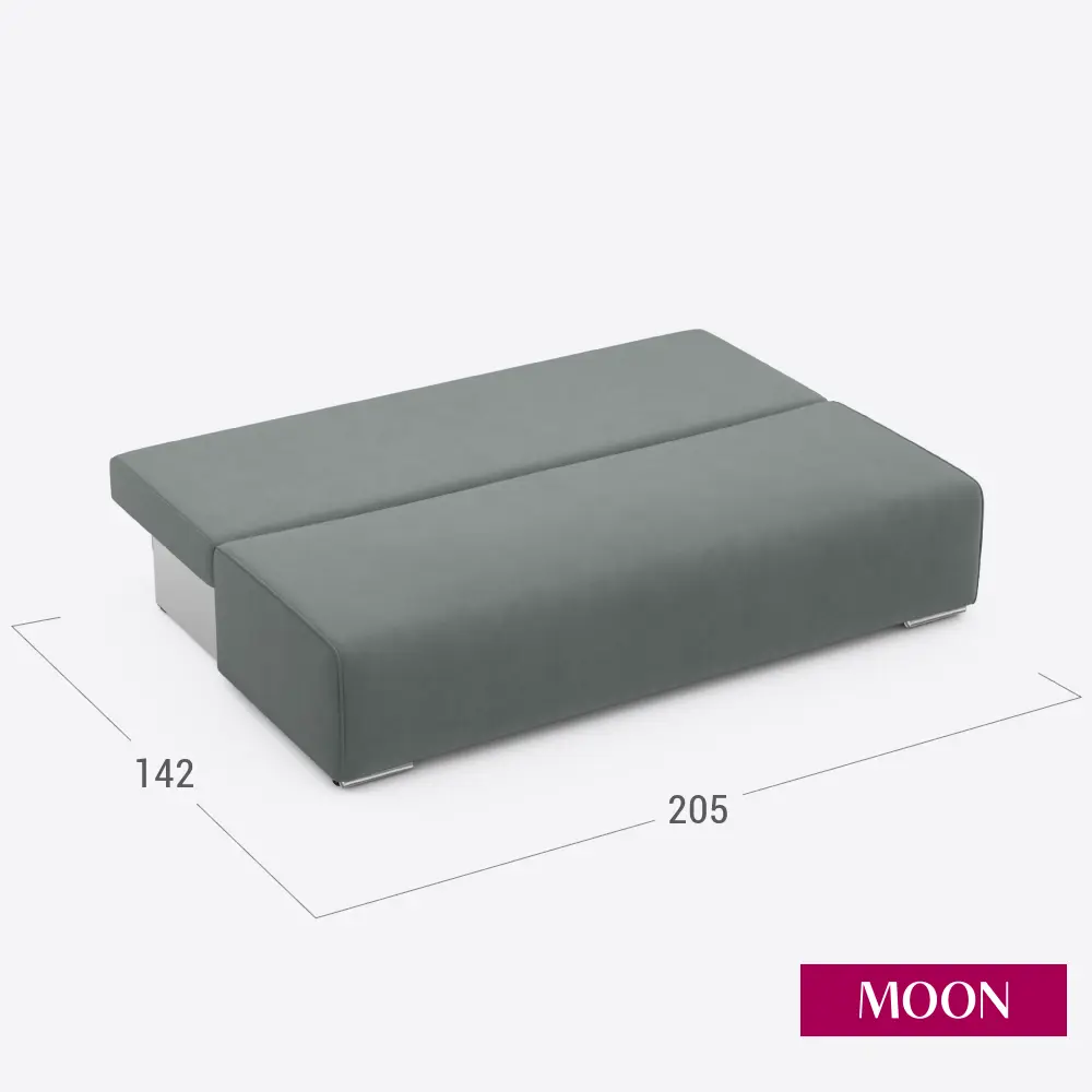 Фото 3 Диван раскладной Moon family 043 205x88x91 см велюр цвет серый Фото 3 Диван раскладной Moon family 043 205x88x91 см велюр цвет серый