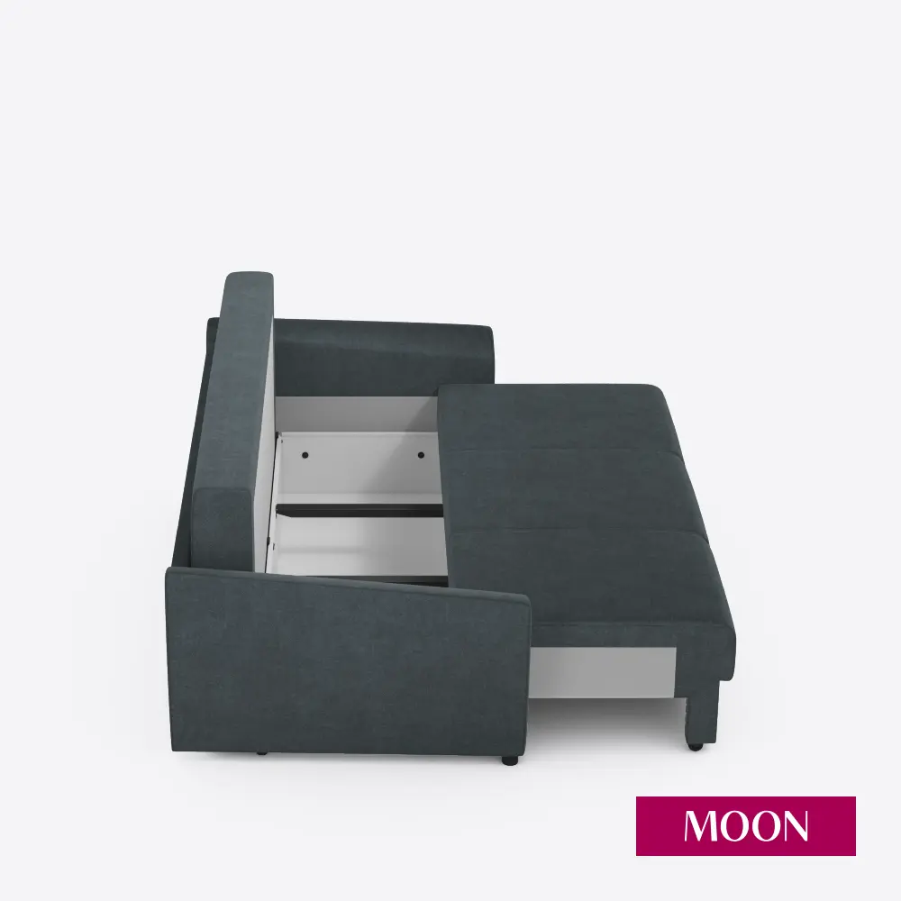 Фото 12 Диван раскладной Moon family 051 241x94x108 см велюр цвет темно-серый
