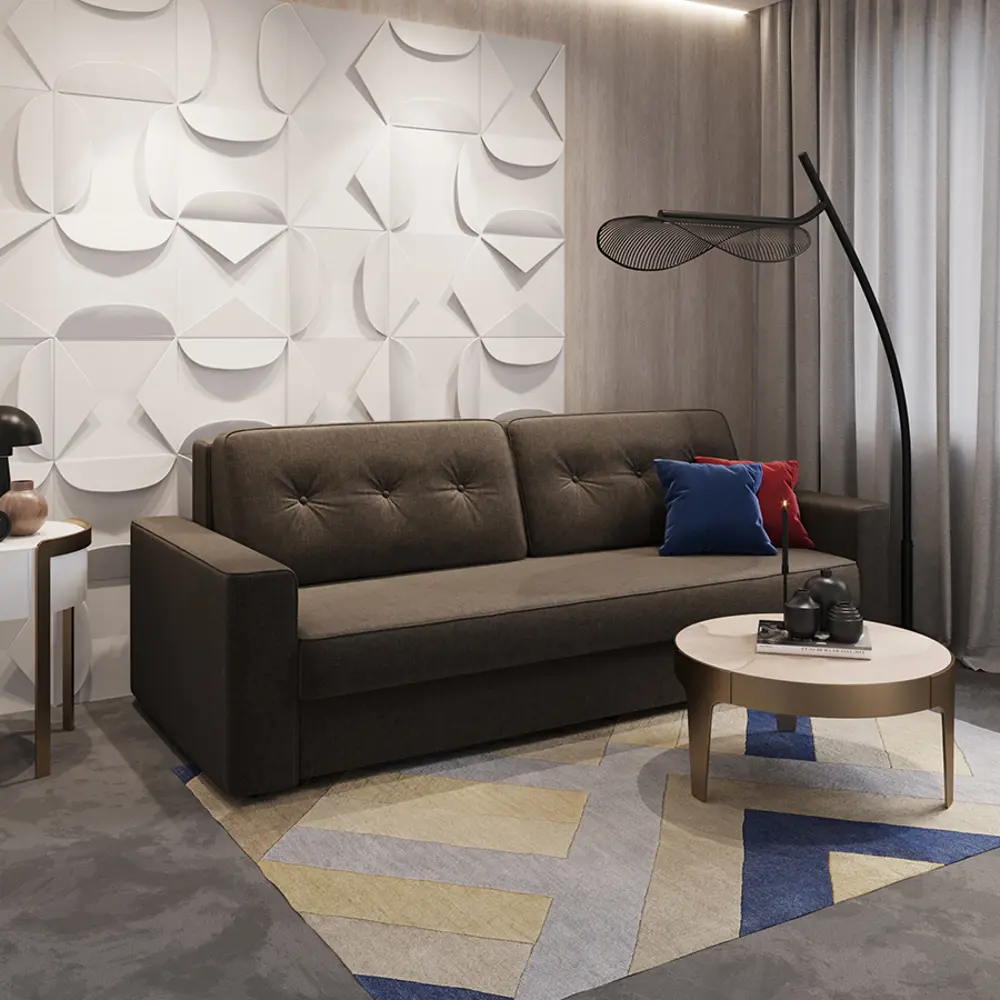 Фото 6 Диван раскладной Moon family 122 240x93x109 см велюр цвет коричневый Фото 6 Диван раскладной Moon family 122 240x93x109 см велюр цвет коричневый