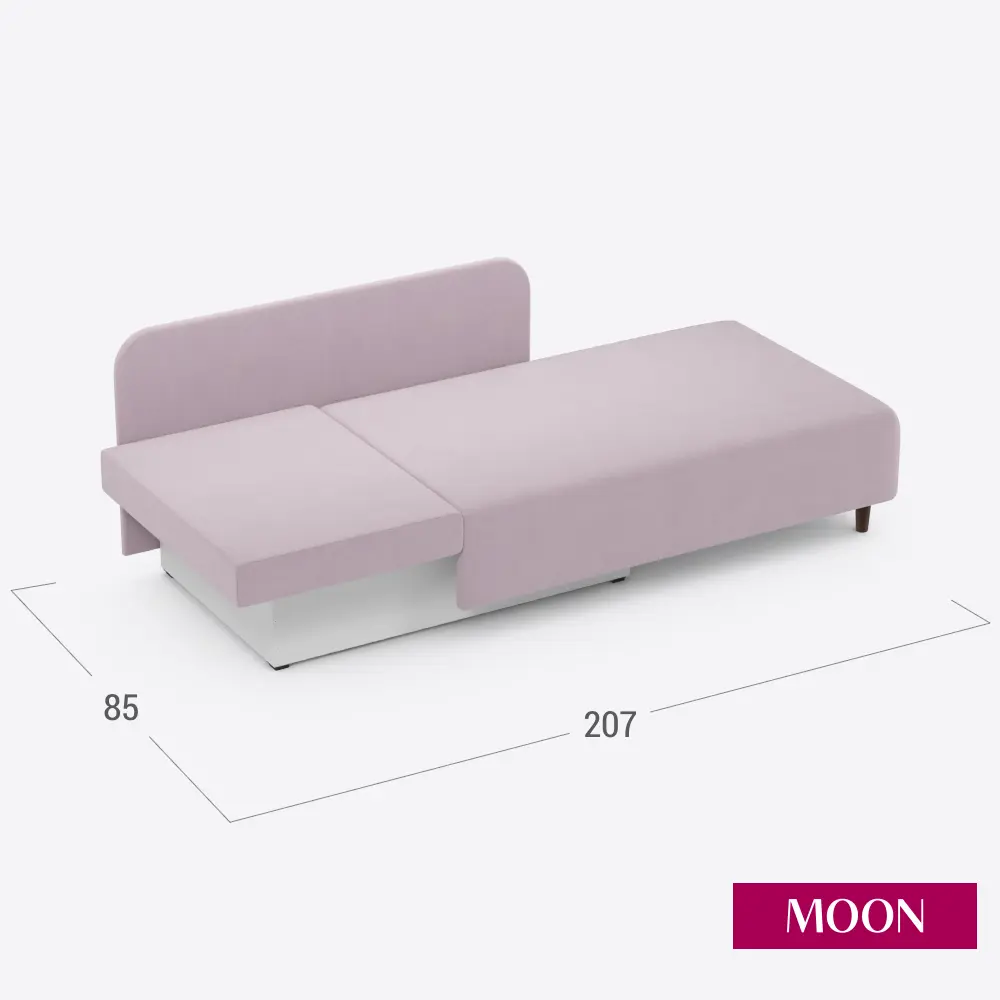 Фото 3 Диван раскладной Moon family 060 155x83x85 см велюр цвет розовый Фото 3 Диван раскладной Moon family 060 155x83x85 см велюр цвет розовый