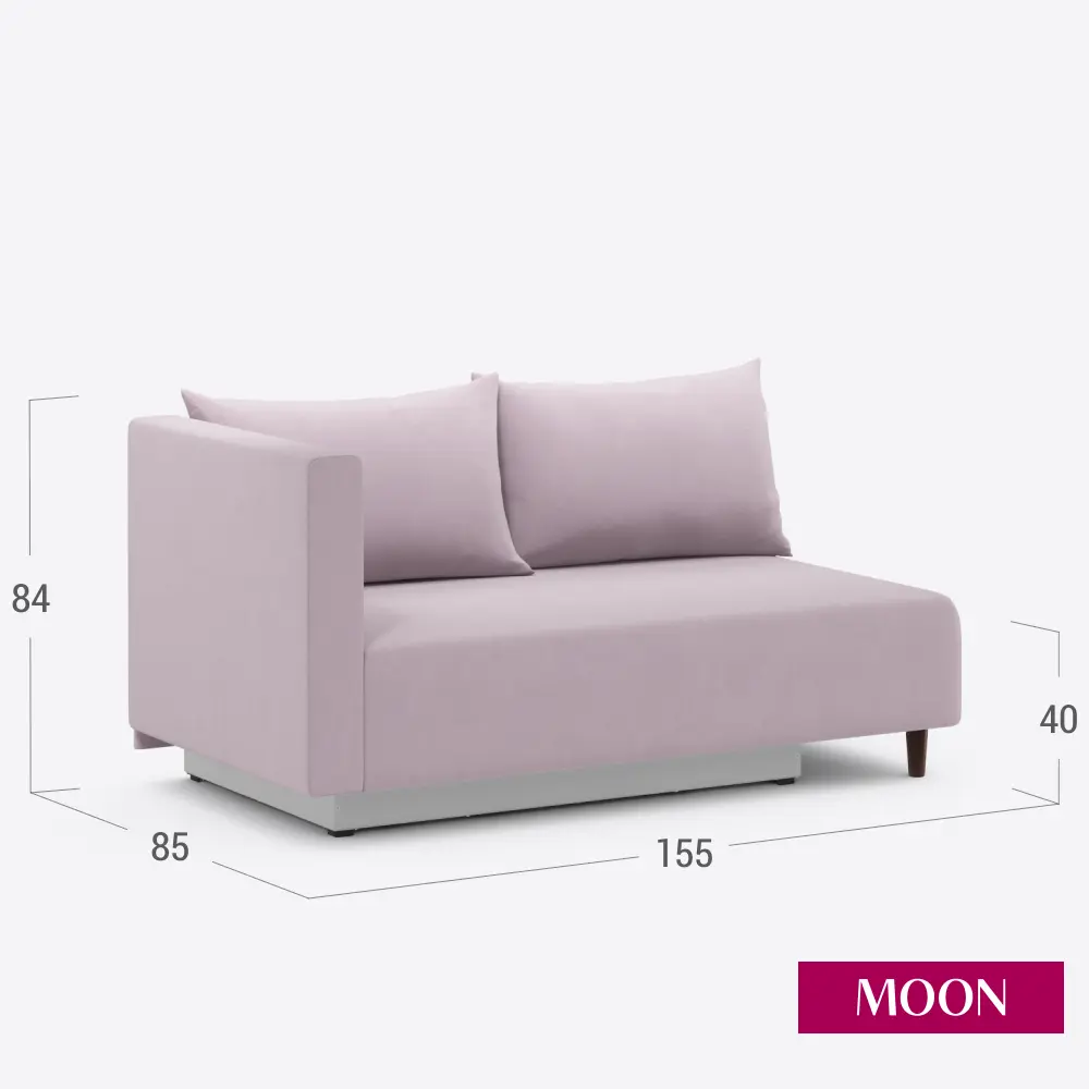 Фото 2 Диван раскладной Moon family 060 155x83x85 см велюр цвет розовый Фото 2 Диван раскладной Moon family 060 155x83x85 см велюр цвет розовый