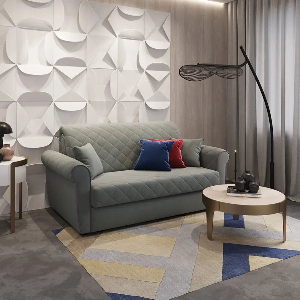 Фото 5 Диван раскладной Moon family 123 179x90x104 см велюр цвет серый Фото 5 Диван раскладной Moon family 123 179x90x104 см велюр цвет серый