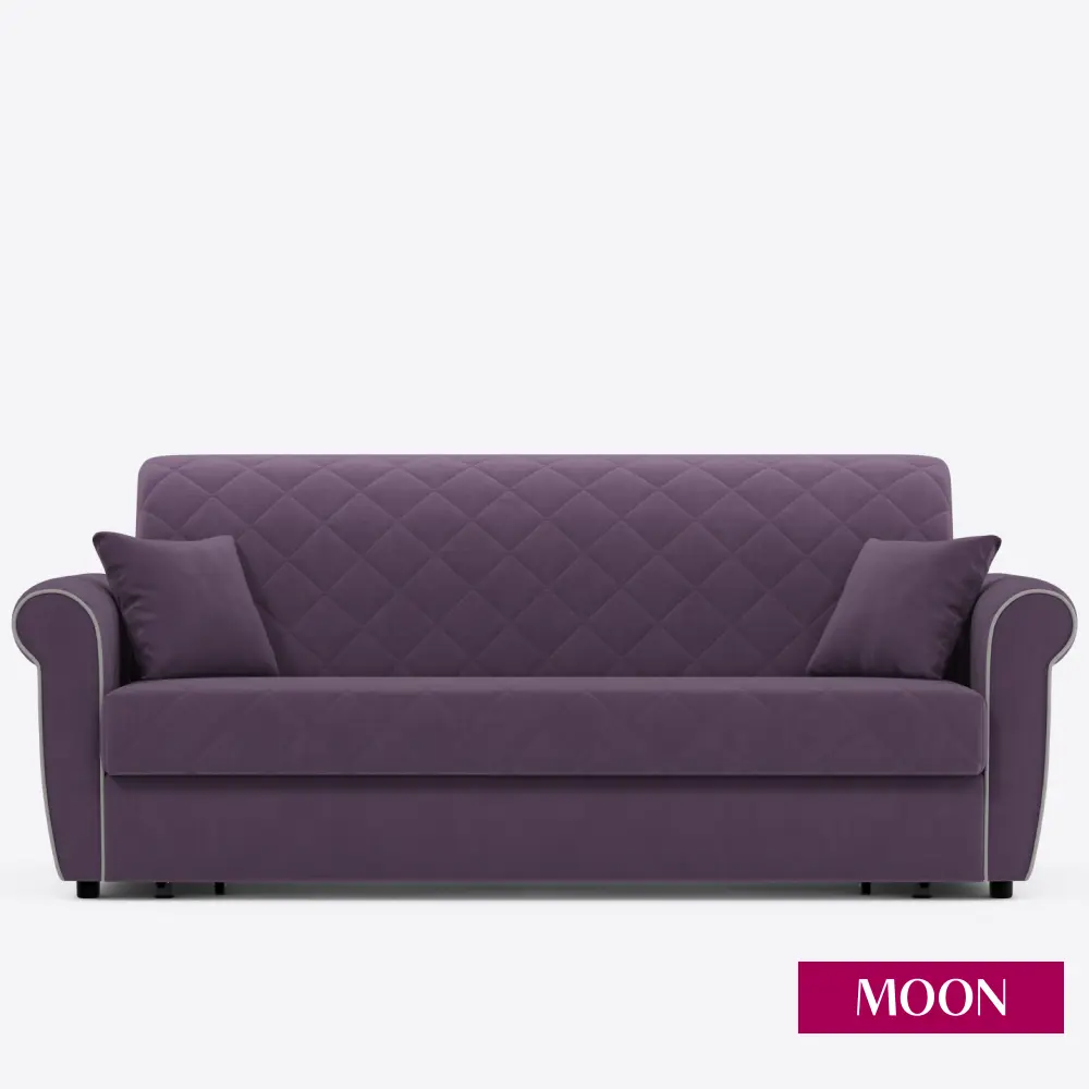 Фото 8 Диван раскладной Moon family 123 199x90x104 см велюр цвет фиолетовый