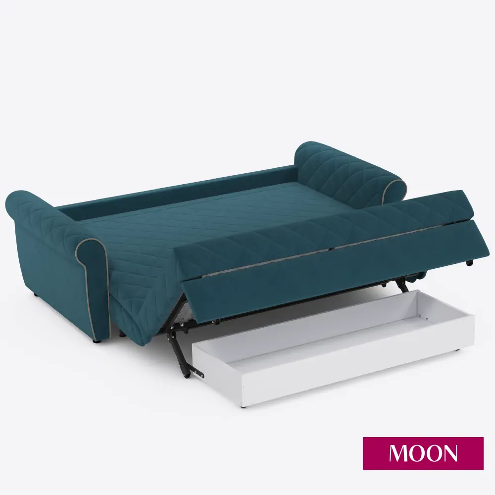 Фото 10 Диван раскладной Moon family 123 199x90x104 см велюр цвет бирюзовый Фото 10 Диван раскладной Moon family 123 199x90x104 см велюр цвет бирюзовый