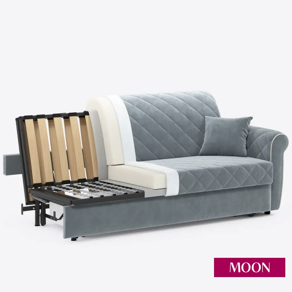 Фото 14 Диван раскладной Moon family 123 219x90x104 см велюр цвет фиолетовый Фото 14 Диван раскладной Moon family 123 219x90x104 см велюр цвет фиолетовый