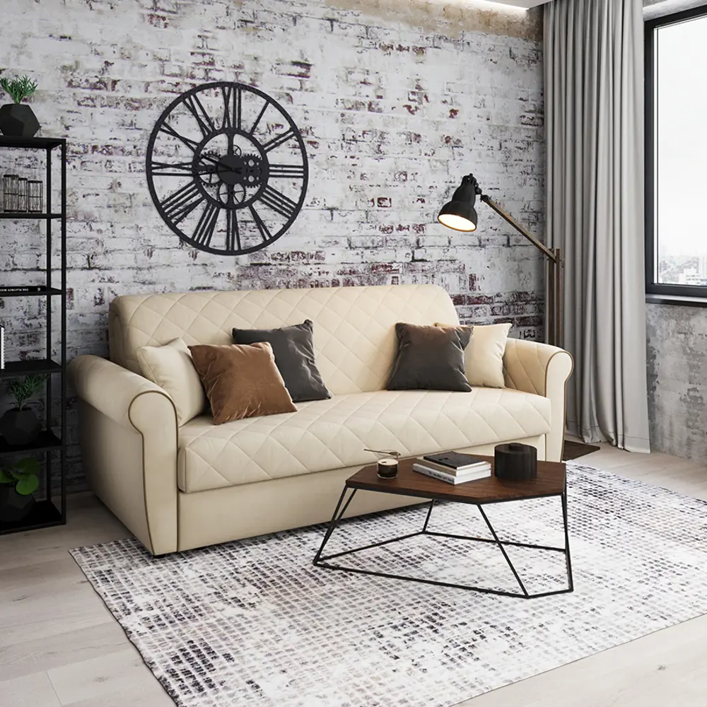 Фото 5 Диван раскладной Moon family 123 219x90x104 см велюр цвет бежевый Фото 5 Диван раскладной Moon family 123 219x90x104 см велюр цвет бежевый