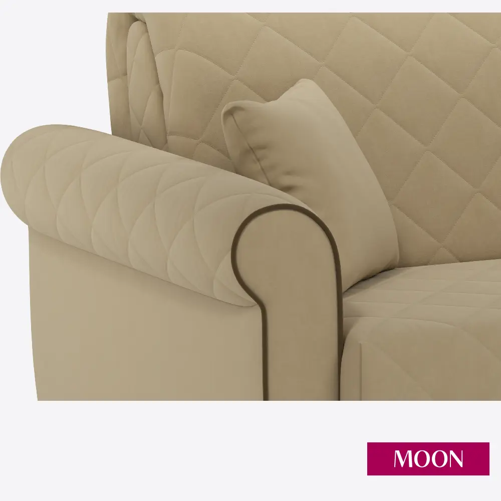 Фото 13 Диван раскладной Moon family 123 219x90x104 см велюр цвет бежевый