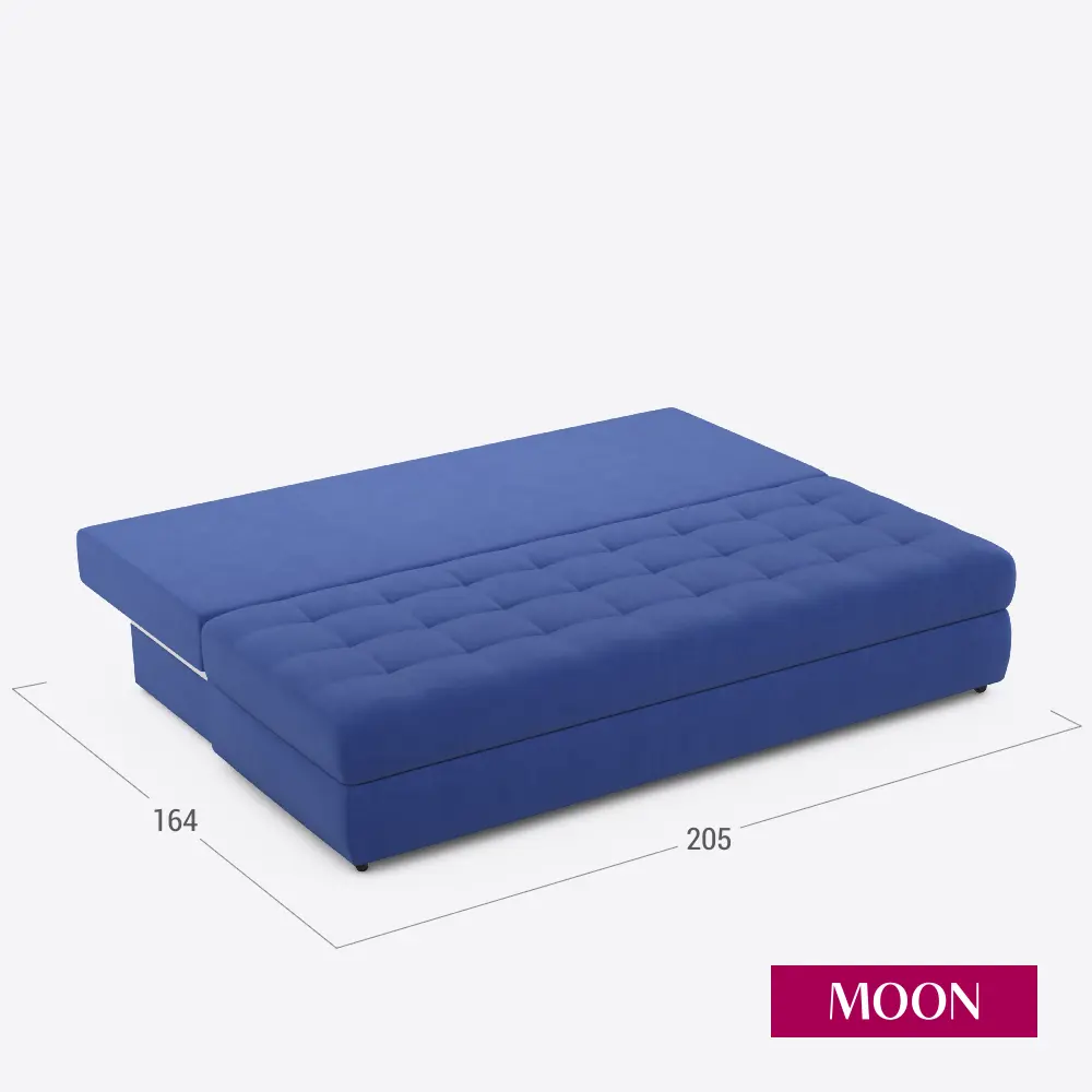 Фото 3 Диван раскладной Moon family 074 205x94x102 см велюр цвет синий Фото 3 Диван раскладной Moon family 074 205x94x102 см велюр цвет синий