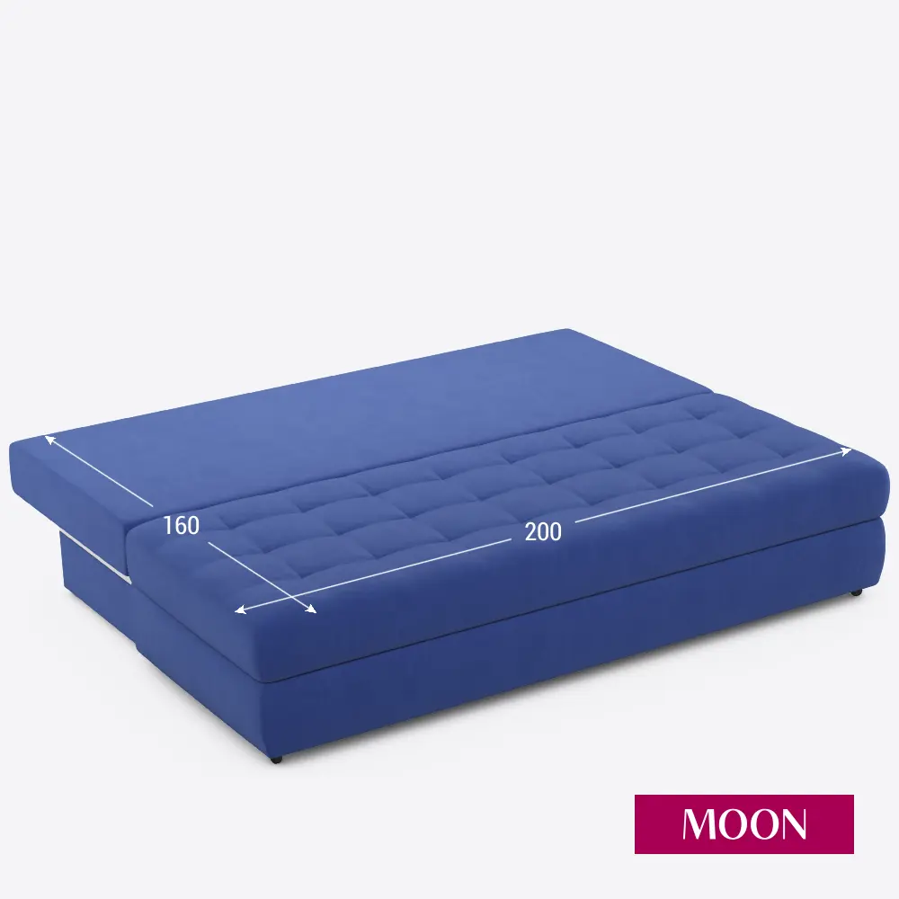 Фото 4 Диван раскладной Moon family 074 205x94x102 см велюр цвет синий Фото 4 Диван раскладной Moon family 074 205x94x102 см велюр цвет синий