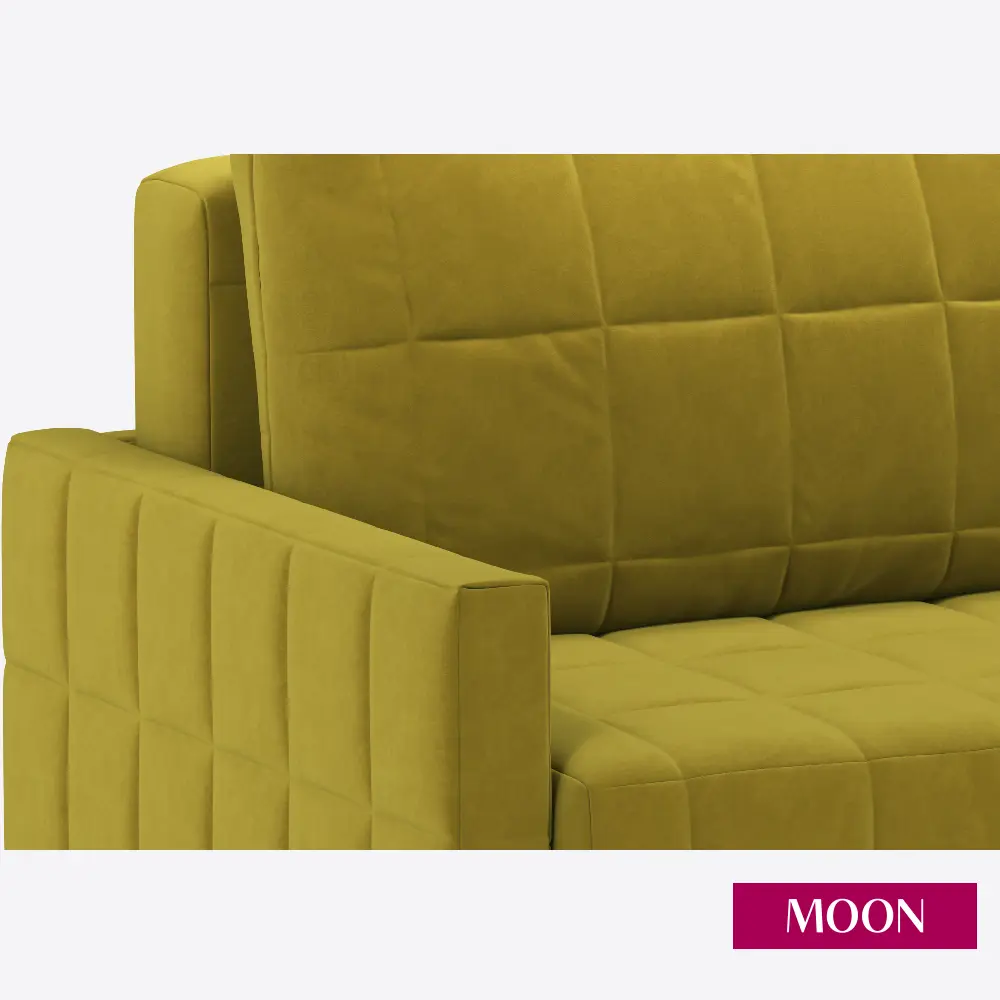Фото 13 Диван раскладной Moon family 124 221x91x111 см велюр цвет салатовый/горчичный