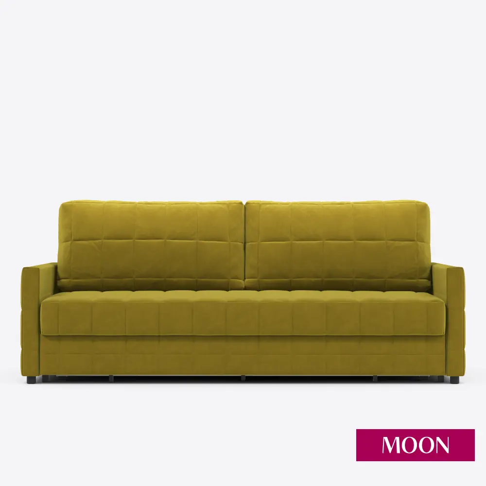 Фото 8 Диван раскладной Moon family 124 221x91x111 см велюр цвет салатовый/горчичный