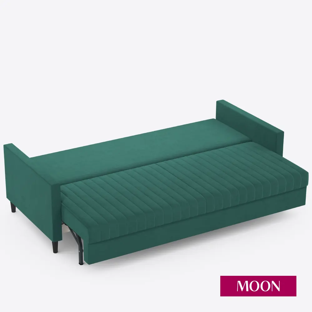 Фото 6 Диван раскладной Moon family 143 219x83x95 см велюр цвет зеленый