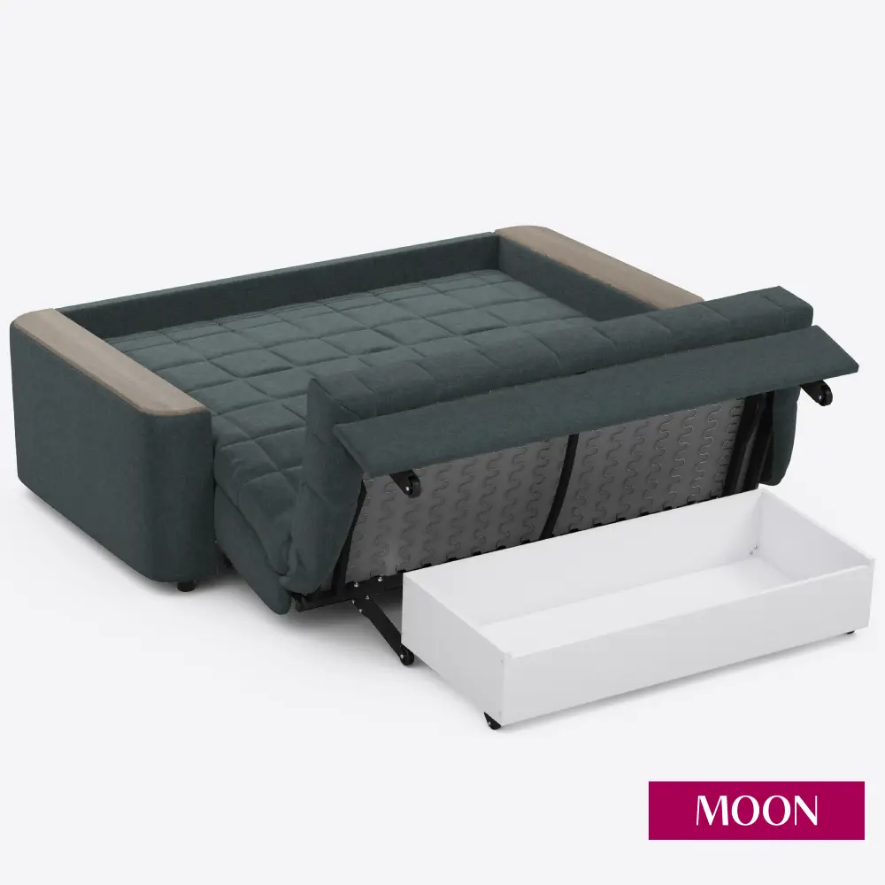 Фото 11 Диван раскладной Moon family 018 153x90x104 см велюр цвет графит