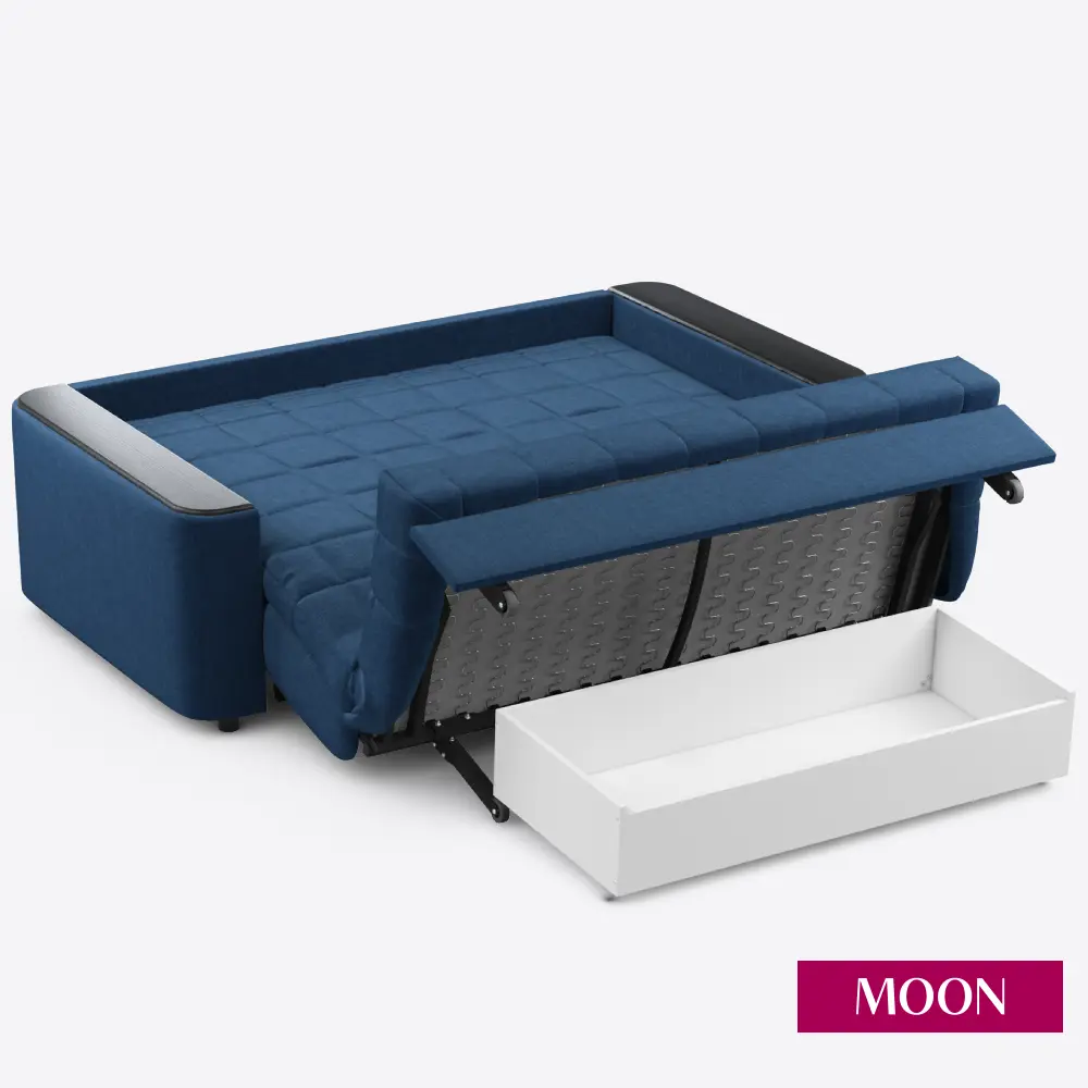 Фото 11 Диван раскладной Moon family 018 173x90x104 см велюр цвет сапфировый