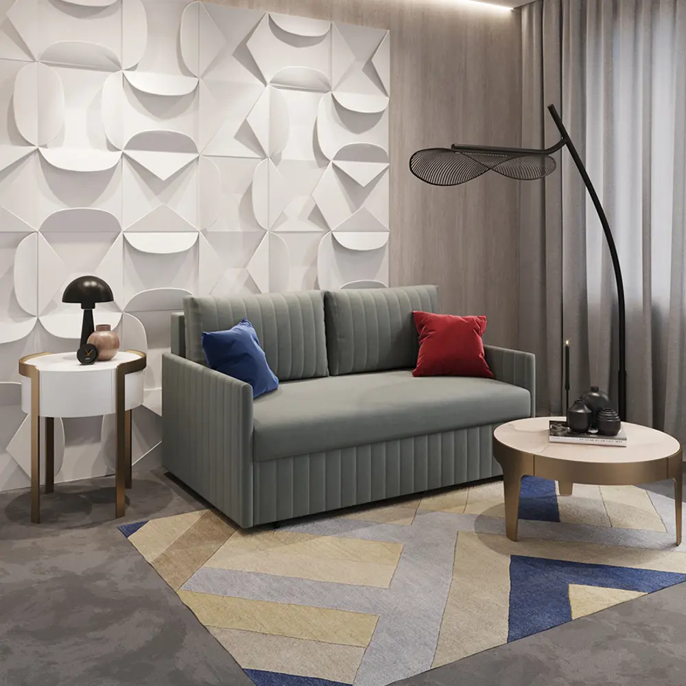 Фото 5 Диван раскладной Moon family 191 151x88x101 см велюр цвет серый Фото 5 Диван раскладной Moon family 191 151x88x101 см велюр цвет серый