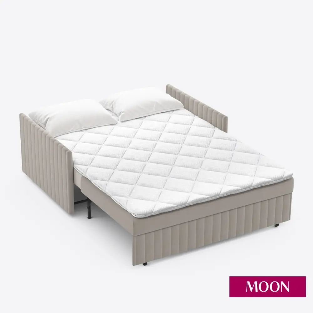 Фото 10 Диван раскладной Moon family 191 151x88x101 см велюр цвет бежевый