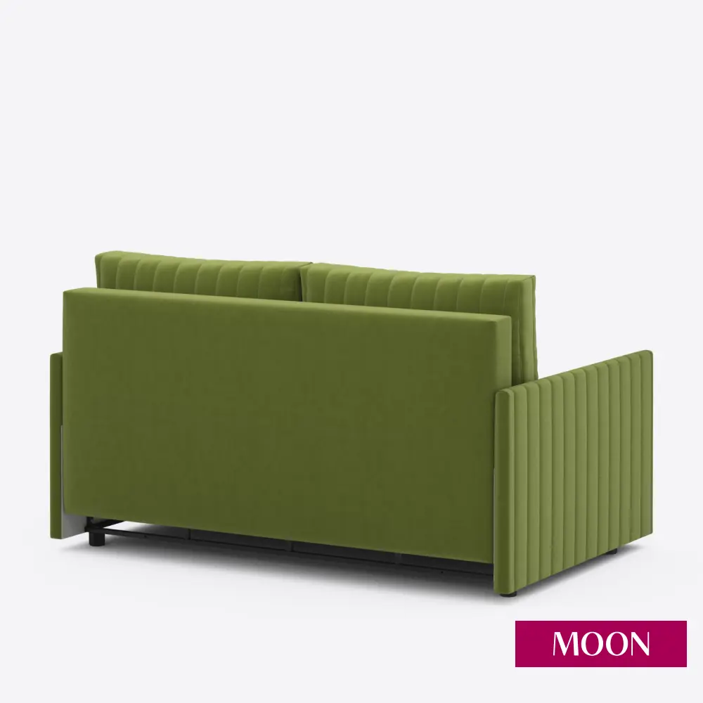 Фото 12 Диван раскладной Moon family 191 151x88x101 см велюр цвет бутылочный