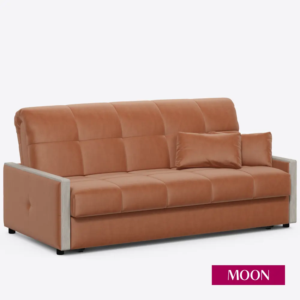 Фото 13 Диван раскладной Moon family 125 179x90x104 см велюр цвет оранжевый Фото 13 Диван раскладной Moon family 125 179x90x104 см велюр цвет оранжевый