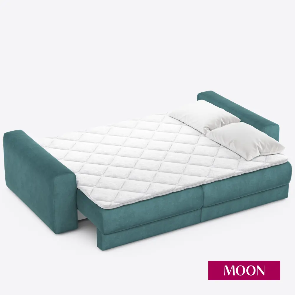 Фото 8 Диван раскладной Moon family 007 246x85x121 см велюр цвет бирюзовый