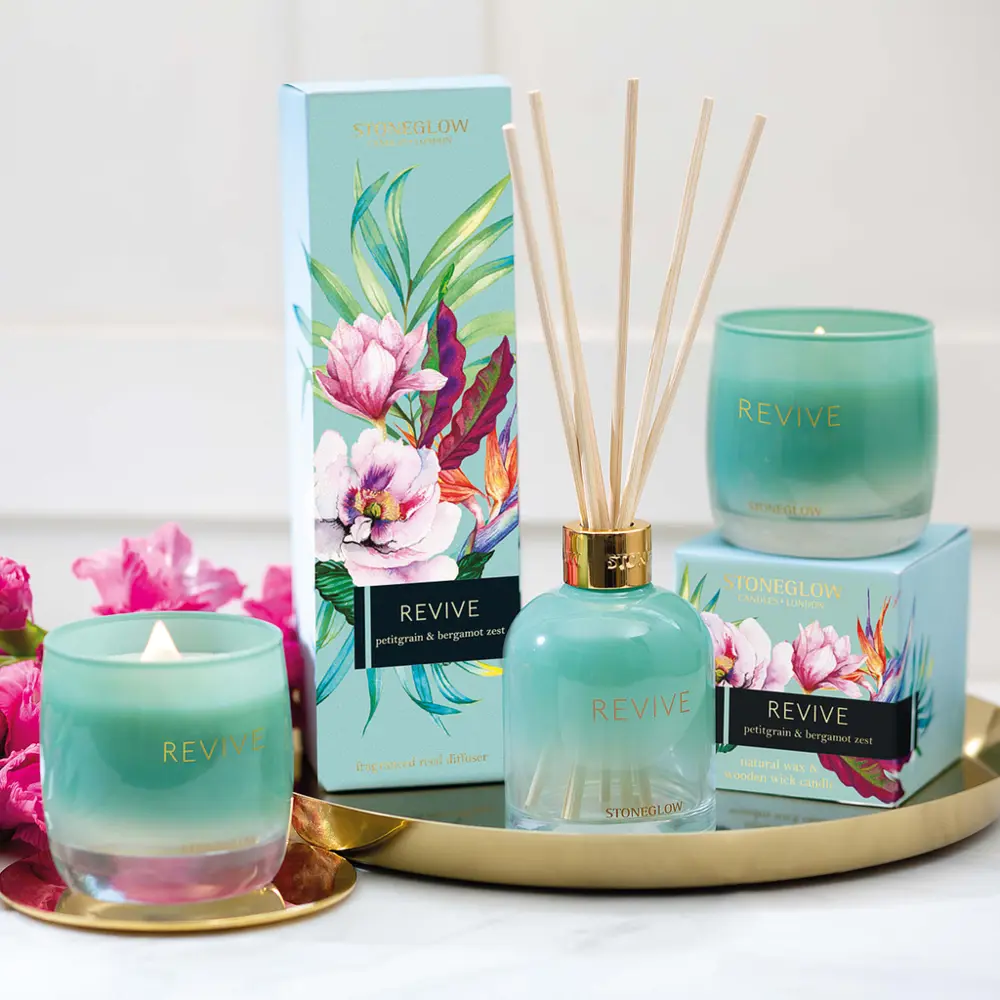 Фото 3 Аромадиффузор Stoneglow 150 мл Ветивер, Бергамот, Лимон