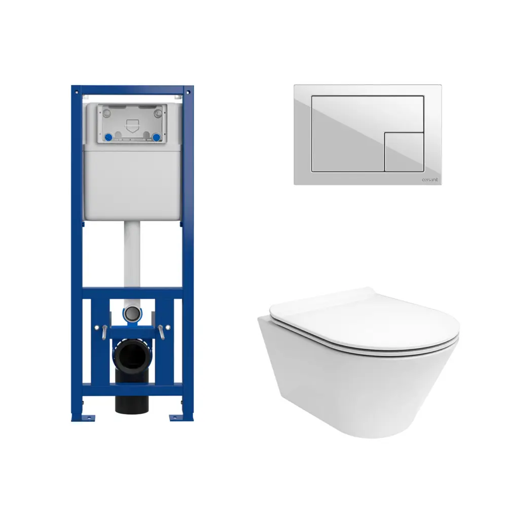 Фото Комплект инсталляции Geberit Link Pro с бачком Сорт1 и кнопкой: Corner белый матовый и унитаз Kerama Marazzi Plaza Modern Торнадо микролифт белый Фото Комплект инсталляции Geberit Link Pro с бачком Сорт1 и кнопкой: Corner белый матовый и унитаз Kerama Marazzi Plaza Modern Торнадо микролифт белый