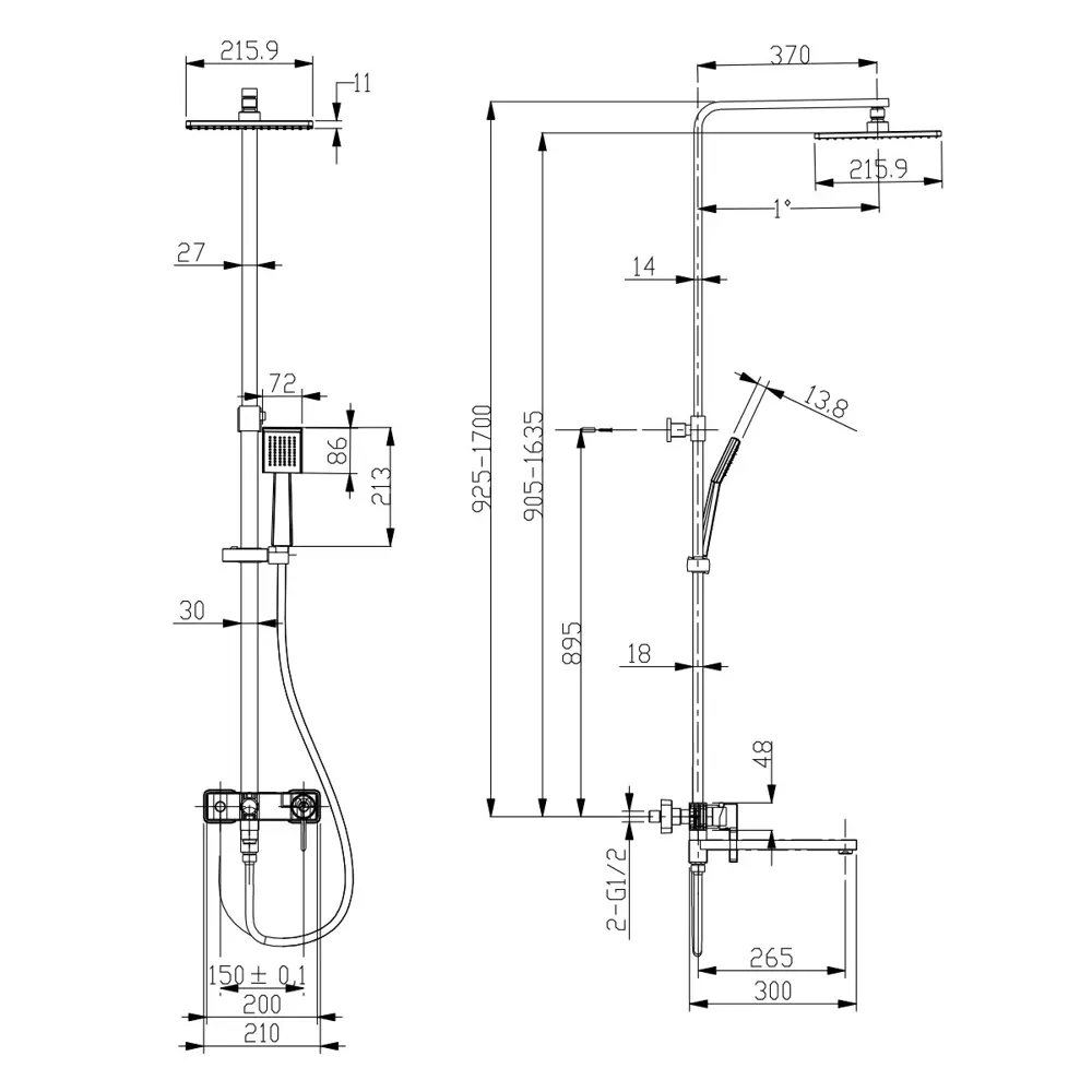 Фото 3 Душевая стойка Lemark LM7004CS 1 режим цвет хром Фото 3 Душевая стойка Lemark LM7004CS 1 режим цвет хром