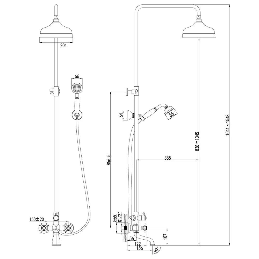 Фото 4 Душевая стойка lemark Vintage LM2862B