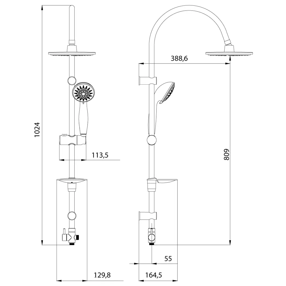 Фото 7 Душевая стойка Lemark LM8801C Фото 7 Душевая стойка Lemark LM8801C