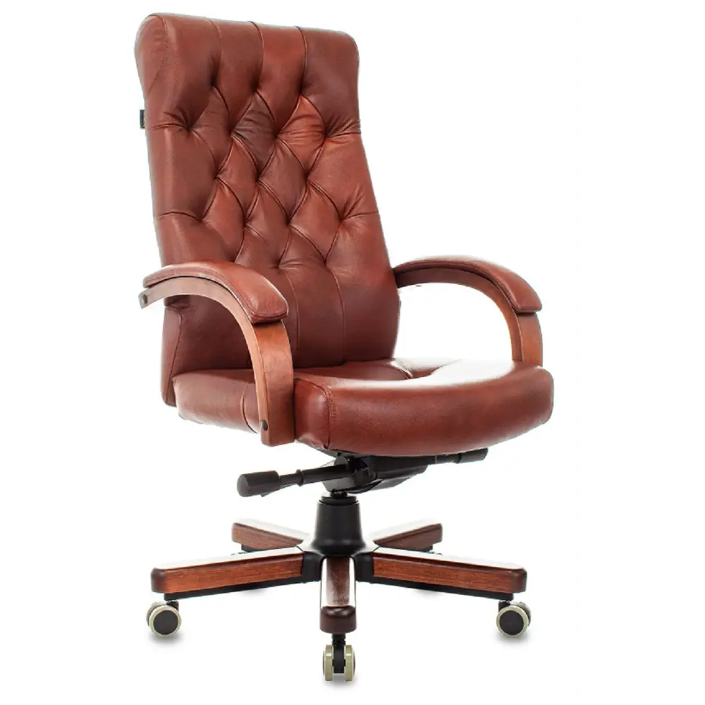 Фото 2 Кресло руководителя Бюрократ T-9928WALNUT 55x113x87 см эко кожа цвет светло-коричневый Фото 2 Кресло руководителя Бюрократ T-9928WALNUT 55x113x87 см эко кожа цвет светло-коричневый