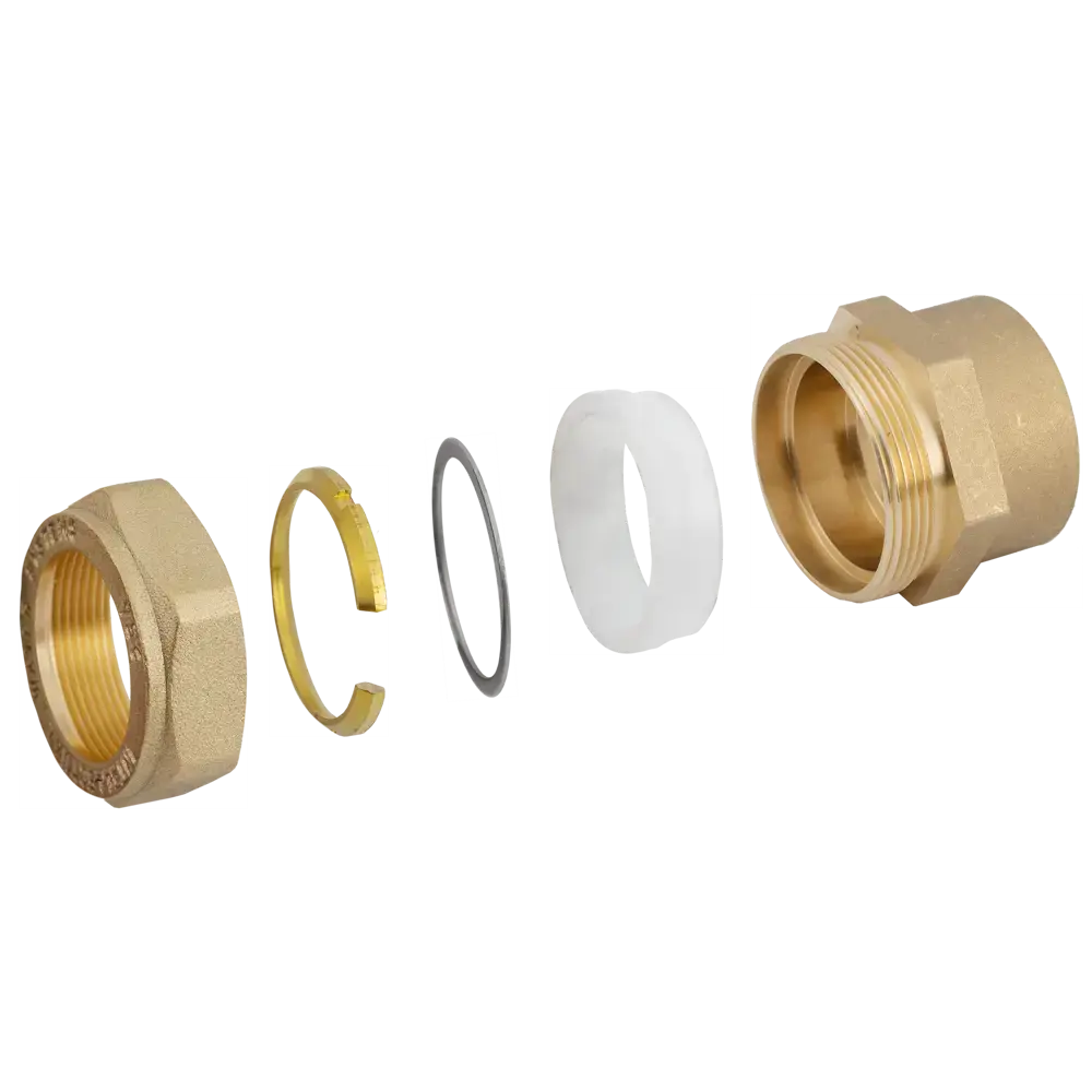 Фото 3 Муфта комбинированная Stahlmann 2"x50 мм ВР латунь 5 шт Фото 3 Муфта комбинированная Stahlmann 2"x50 мм ВР латунь 5 шт