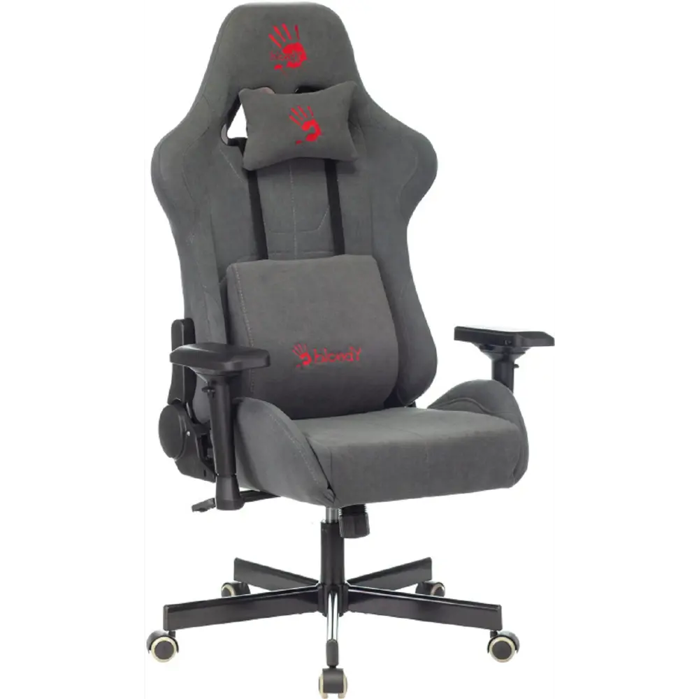 Фото 2 Кресло игровое A4tech Bloody GC-740 51x112x87 см ткань цвет серый Фото 2 Кресло игровое A4tech Bloody GC-740 51x112x87 см ткань цвет серый