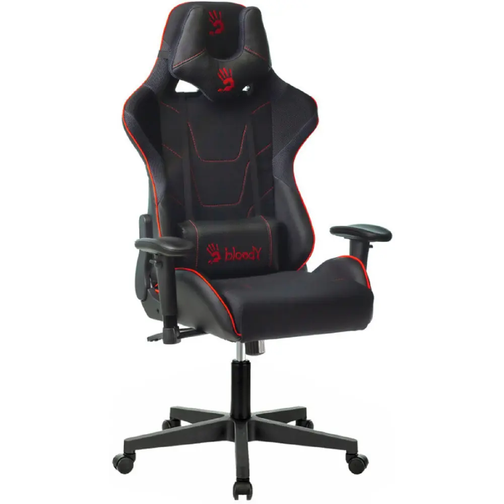 Фото Кресло игровое A4tech GC-400 54x125x87 см ткань цвет черный/красный Фото Кресло игровое A4tech GC-400 54x125x87 см ткань цвет черный/красный