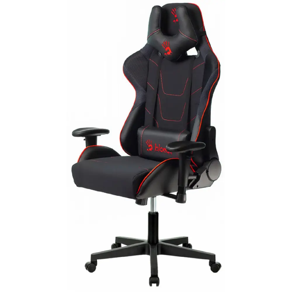 Фото 3 Кресло игровое A4tech GC-400 54x125x87 см ткань цвет черный/красный Фото 3 Кресло игровое A4tech GC-400 54x125x87 см ткань цвет черный/красный