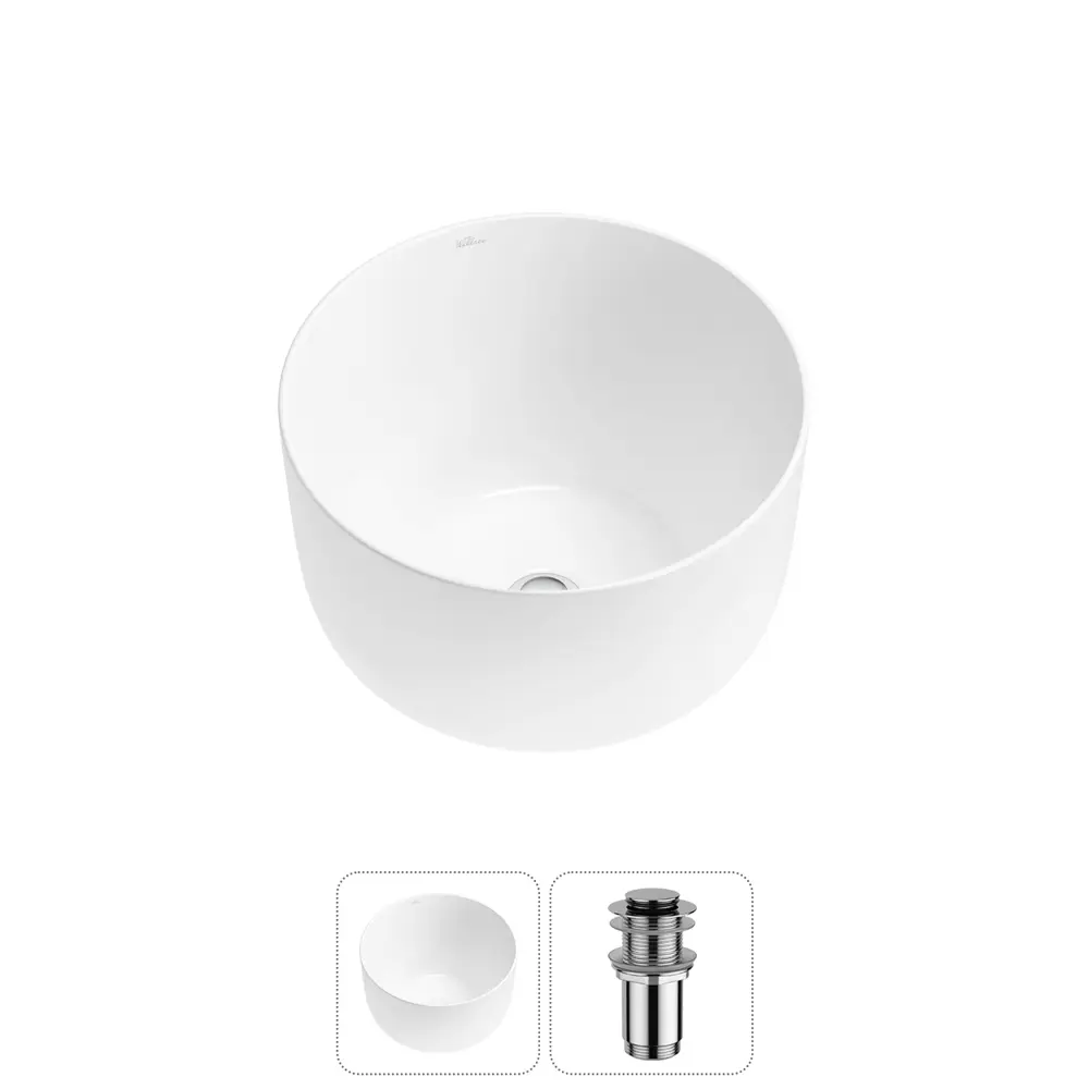 Фото Раковина Wellsee fontenay paris 20214055R 39см цвет раковина 2 в 1: д/к