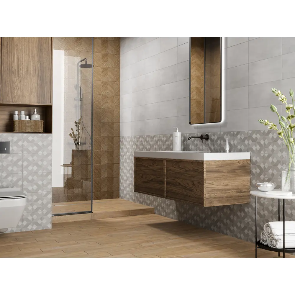 Фото 8 Настенная плитка Kreaforta Mersey Concrete 20x40 см 1.62 м² матовая цвет серый Фото 8 Настенная плитка Kreaforta Mersey Concrete 20x40 см 1.62 м² матовая цвет серый
