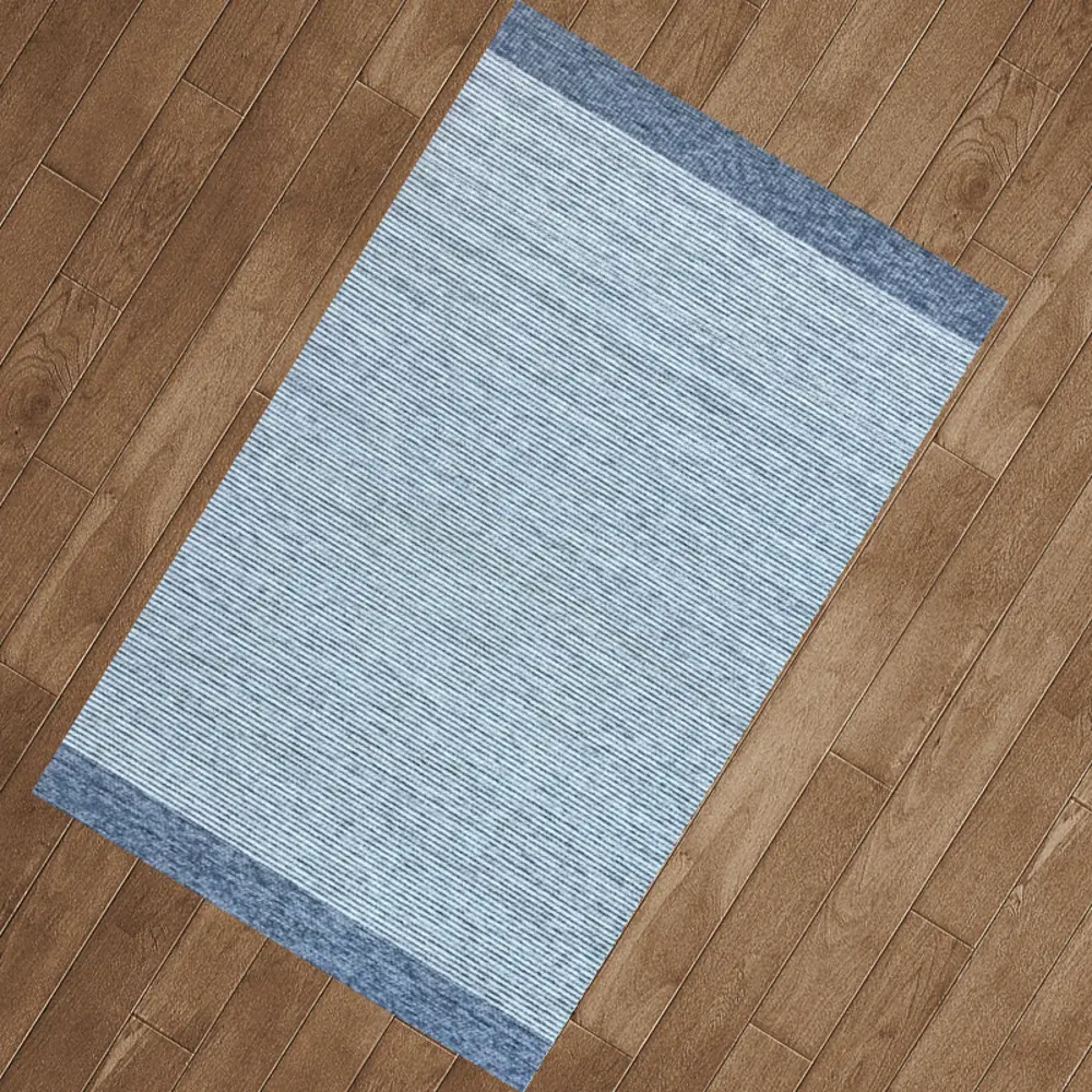 Фото Коврик декоративный CTIM Лаос 384 55x85 см акрил цвет синий Фото Коврик декоративный CTIM Лаос 384 55x85 см акрил цвет синий