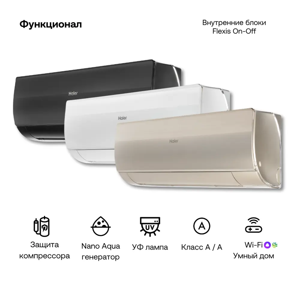 Фото 2 Сплит-система Haier HSU-09HFF103/R3-W/HSU-09HUF103/R3 9K BTU охлаждение/обогрев с Wi Fi Фото 2 Сплит-система Haier HSU-09HFF103/R3-W/HSU-09HUF103/R3 9K BTU охлаждение/обогрев с Wi Fi