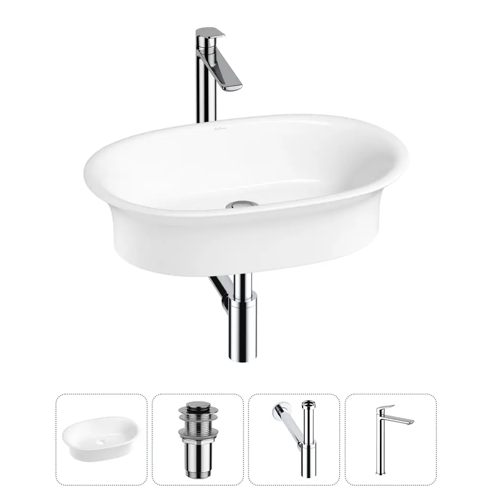 Фото Раковина Wellsee faze moment 20213586R 60см цвет раковина 4 в 1: д/к, сифон, смеситель Фото Раковина Wellsee faze moment 20213586R 60см цвет раковина 4 в 1: д/к, сифон, смеситель