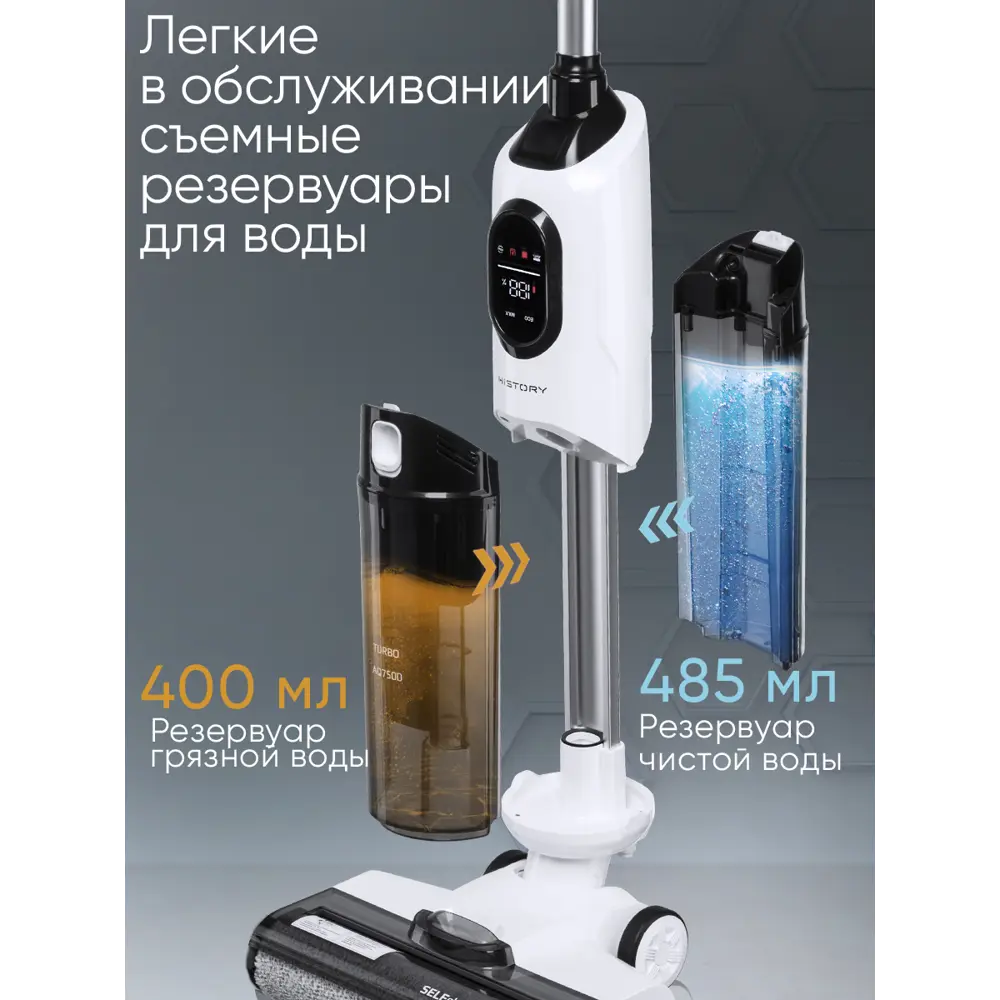 Фото 7 Пылесос вертикальный History Aq7500m 0.4 л 185 Вт цвет белый Фото 7 Пылесос вертикальный History Aq7500m 0.4 л 185 Вт цвет белый