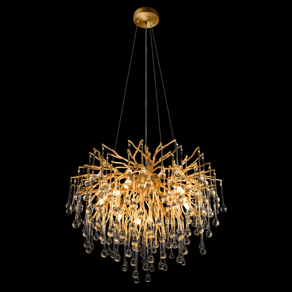 Фото 4 Люстра подвесная Loft it Drops 10377-600 10 ламп 15 м² цвет золото Фото 4 Люстра подвесная Loft it Drops 10377-600 10 ламп 15 м² цвет золото