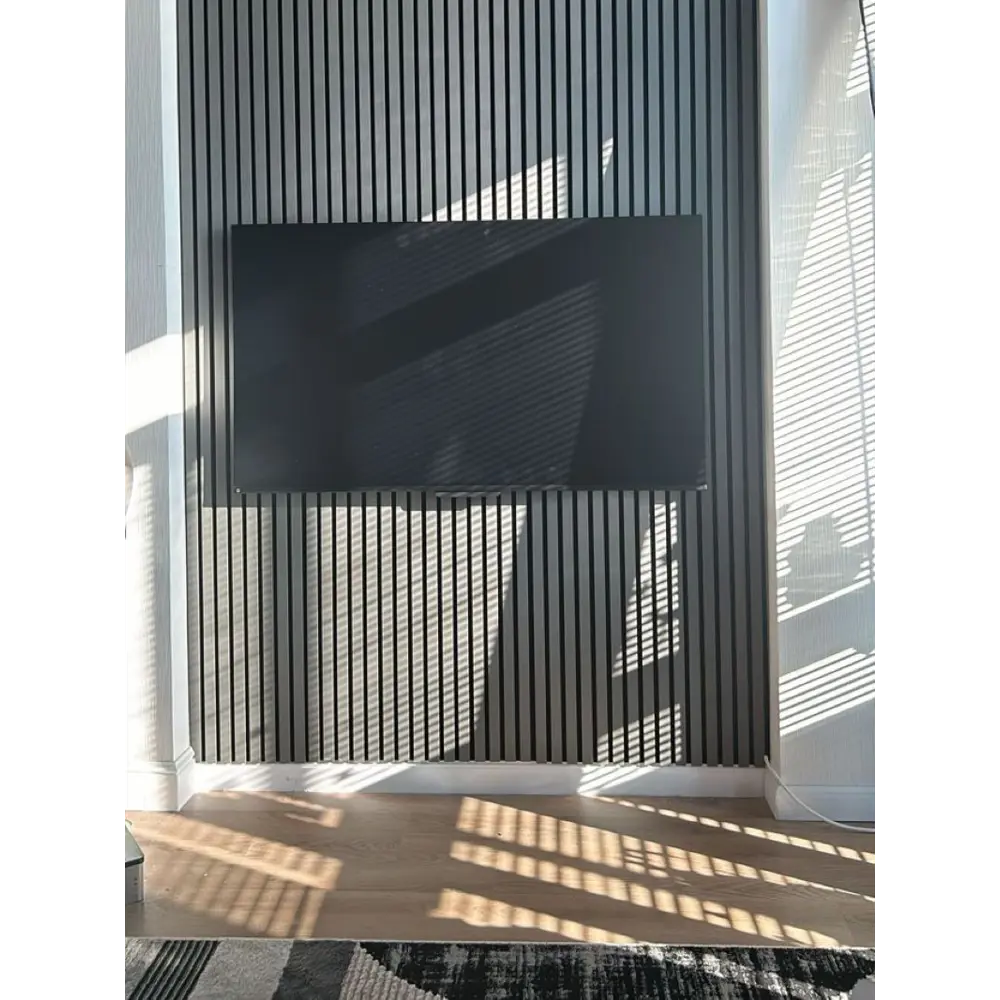 Фото 3 Акустическая декоративная панель Wood app Classic антрацит 2780x600x20мм 1.66м² Фото 3 Акустическая декоративная панель Wood app Classic антрацит 2780x600x20мм 1.66м²