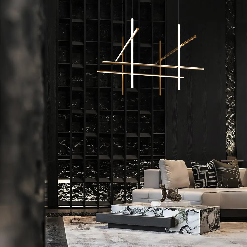 Фото 7 Светильник подвесной светодиодный Loft It Coordinates 10393-b 13 м² теплый белый (желтый) свет цвет белый/матовое золото