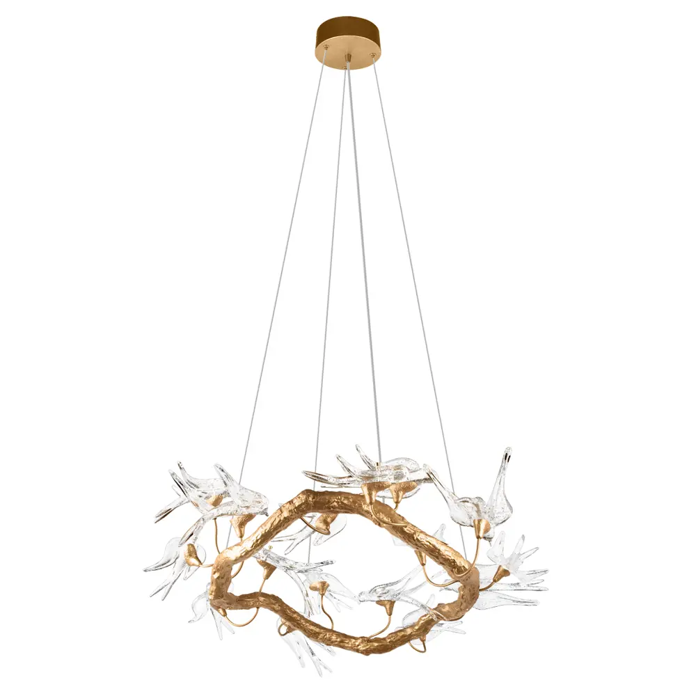 Фото 3 Светильник подвесной светодиодный Loft It Voa Lf_10378_800 14 м² теплый белый (желтый) свет цвет бронза/прозрачный