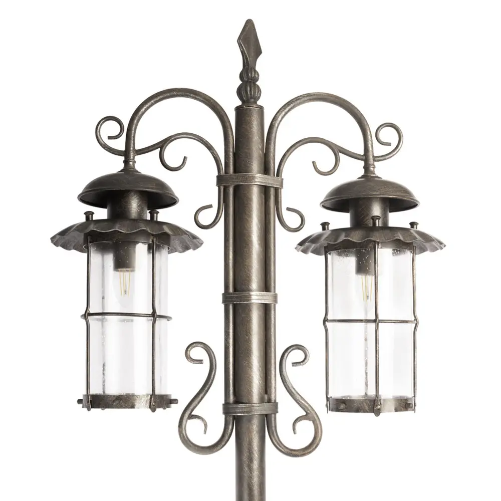 Фото 5 Фонарный столб уличный Loft it Palermo Lf_100015_2l 100 Вт 230 см IP44 цвет коричневый