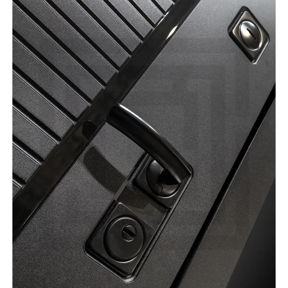 Фото 2 Входная дверь Лабиринт Пиано П22 левый 205x88см цвет черный кварц/белый софт